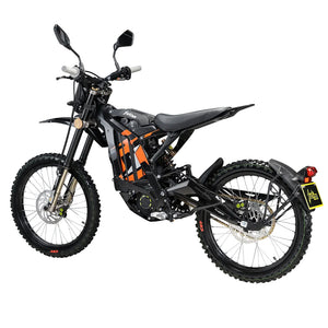 Black and orange sur-ron pit bikes