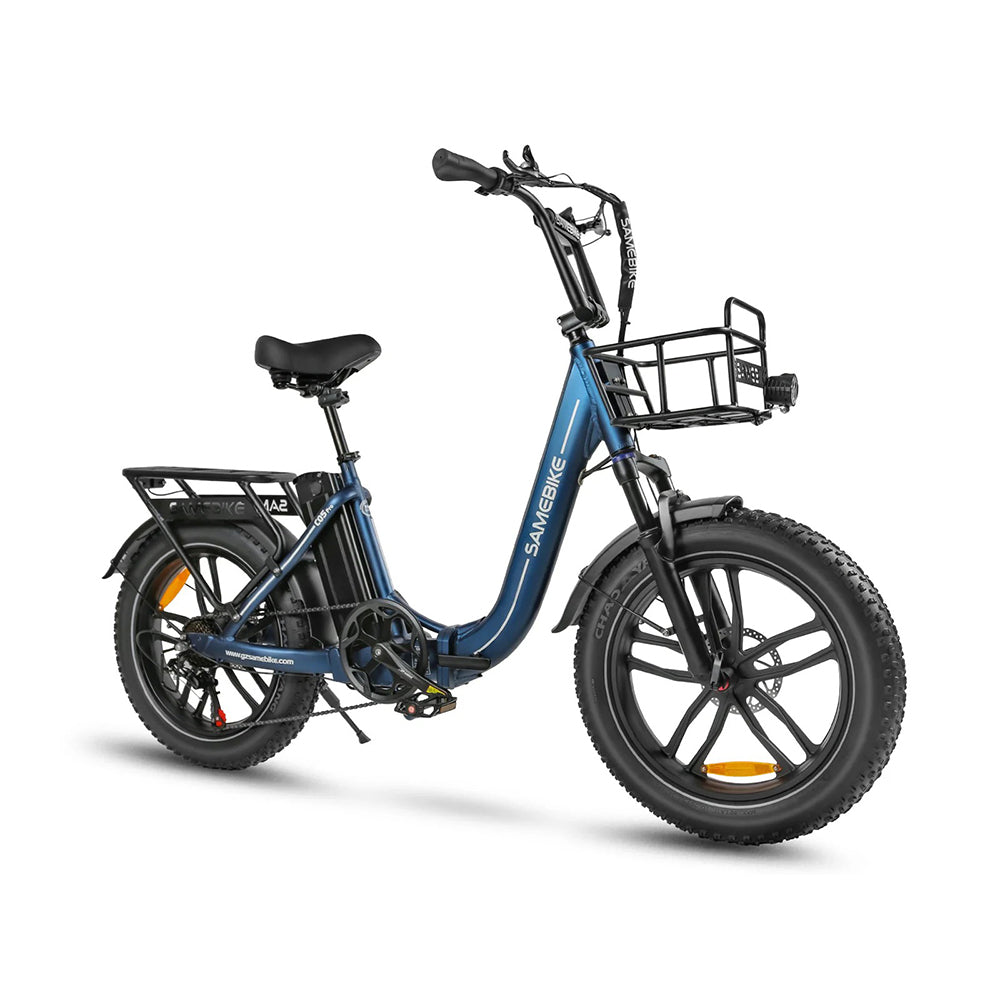 C05 Pro Step-through Foldable Fat Tire Ebike Blue
