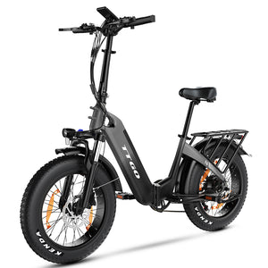 foldable adult electric bike grey