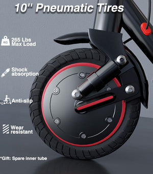 ElectricFoldable Scooter 10 Inch Pneumatic Tires