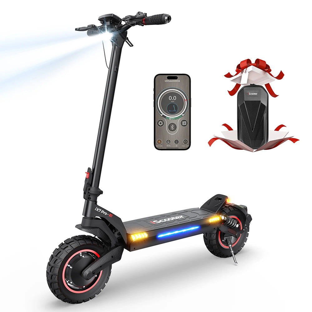 Trottinette électrique tout-terrain iScooter iX7 Pro 2000 W 48 V 17,5 Ah Smart APP