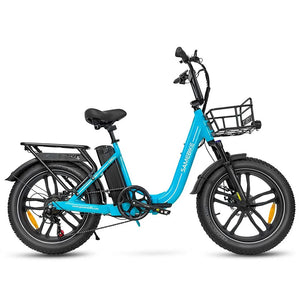 Samebike C05 Pro Step-through Foldable Fat Tire Ebike cyan