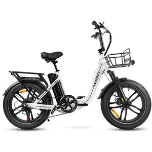 Samebike C05 Pro Step-through Foldable Fat Tire Ebike white