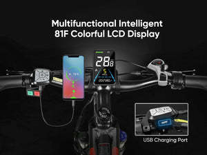 Samebike Electric Bike XD26-II Hybrid E-Bike Colorful lcd Didsplay