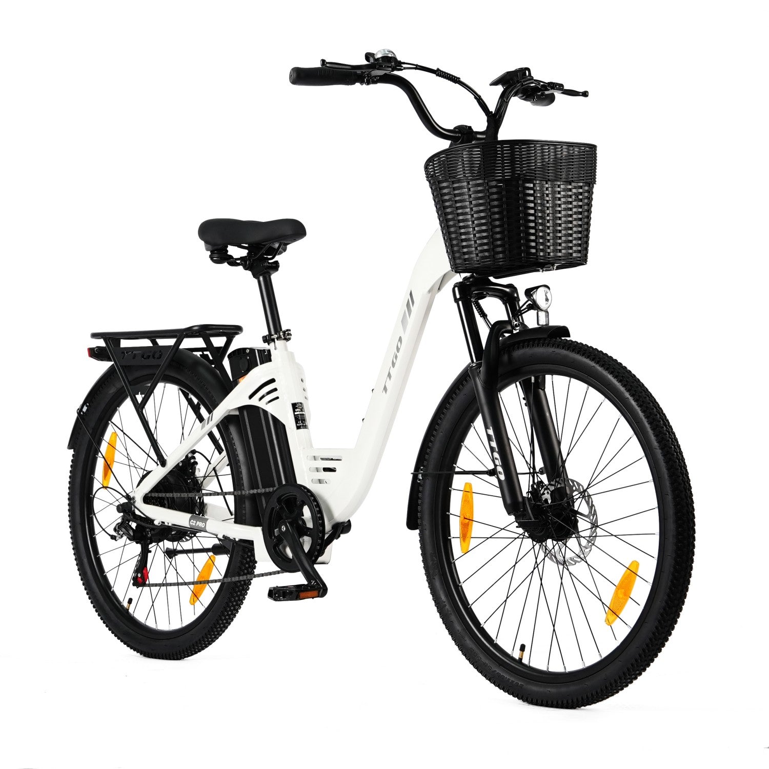 TTGO C2 Pro 26" Electric City Bike 36V 18Ah Shimano 7-Speed Up to 120KM Range