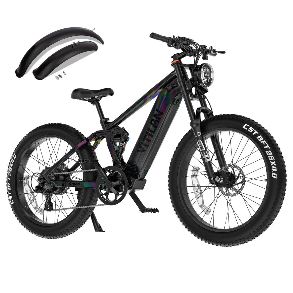 Vitilan T7 PRO Full Suspension Mountain E-bike 1600W 48V 20Ah