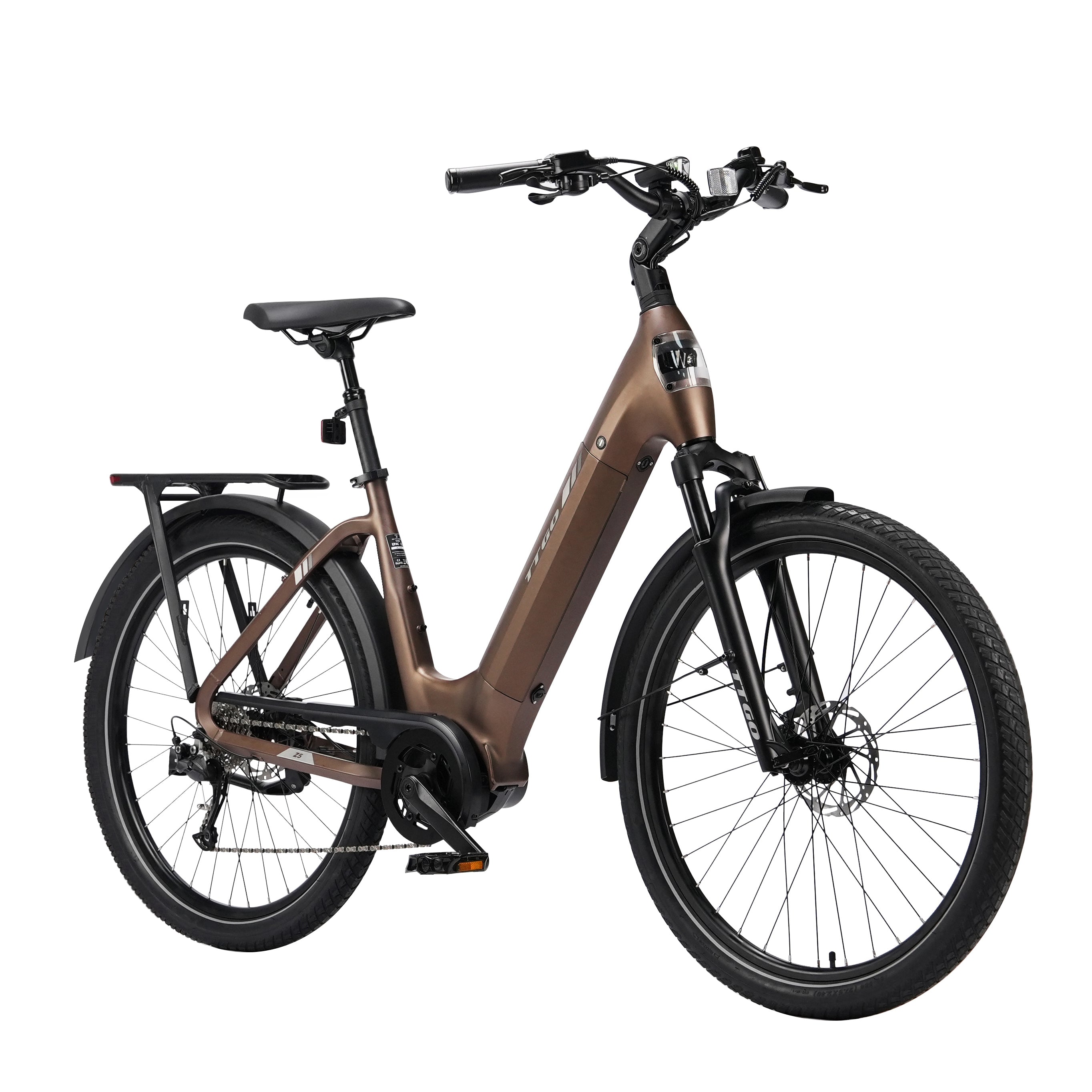 TTGO Z5 27.5" Mid-Drive City Electric Bike 250W 36V 18Ah