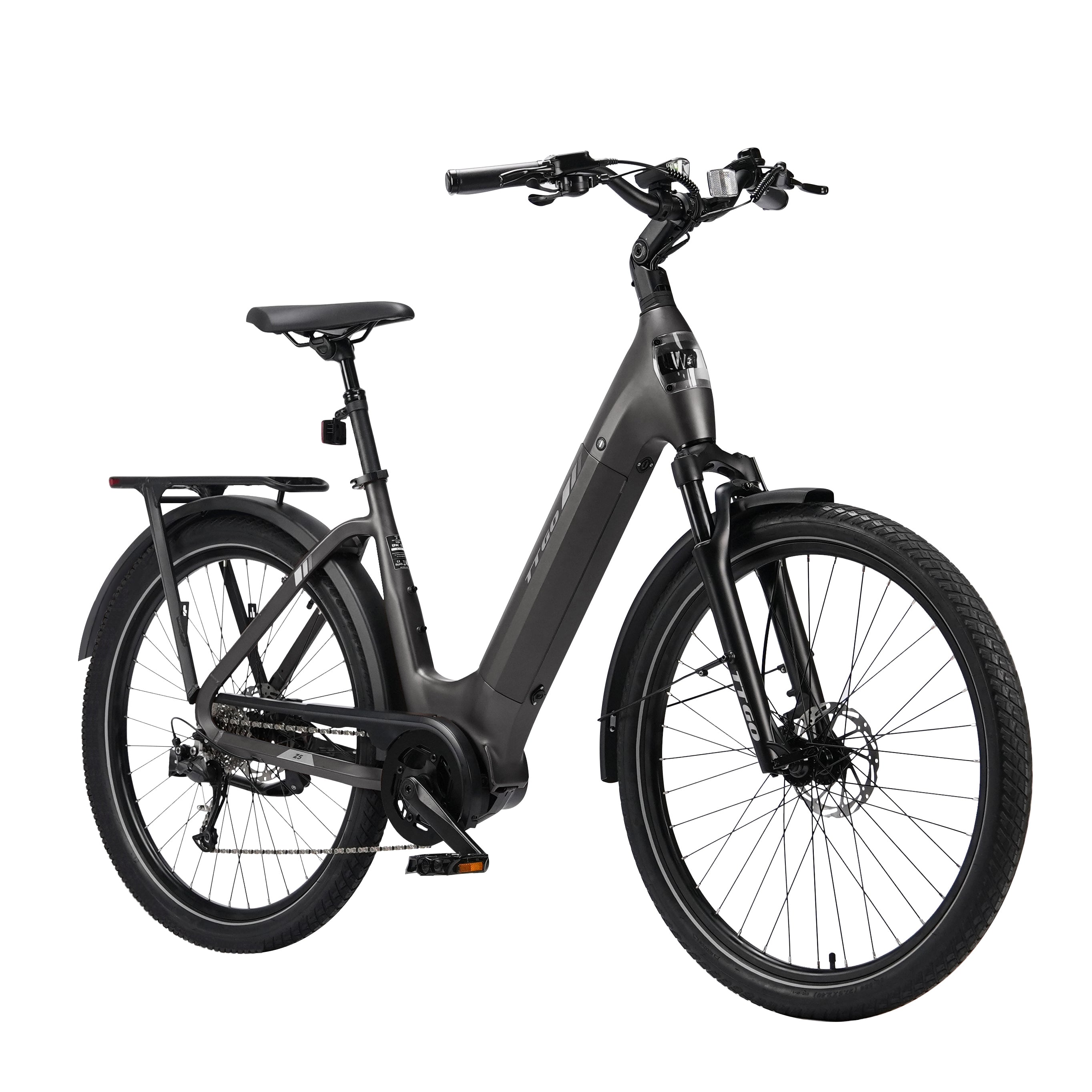 TTGO Z5 27.5" Mid-Drive City Electric Bike 250W 36V 18Ah