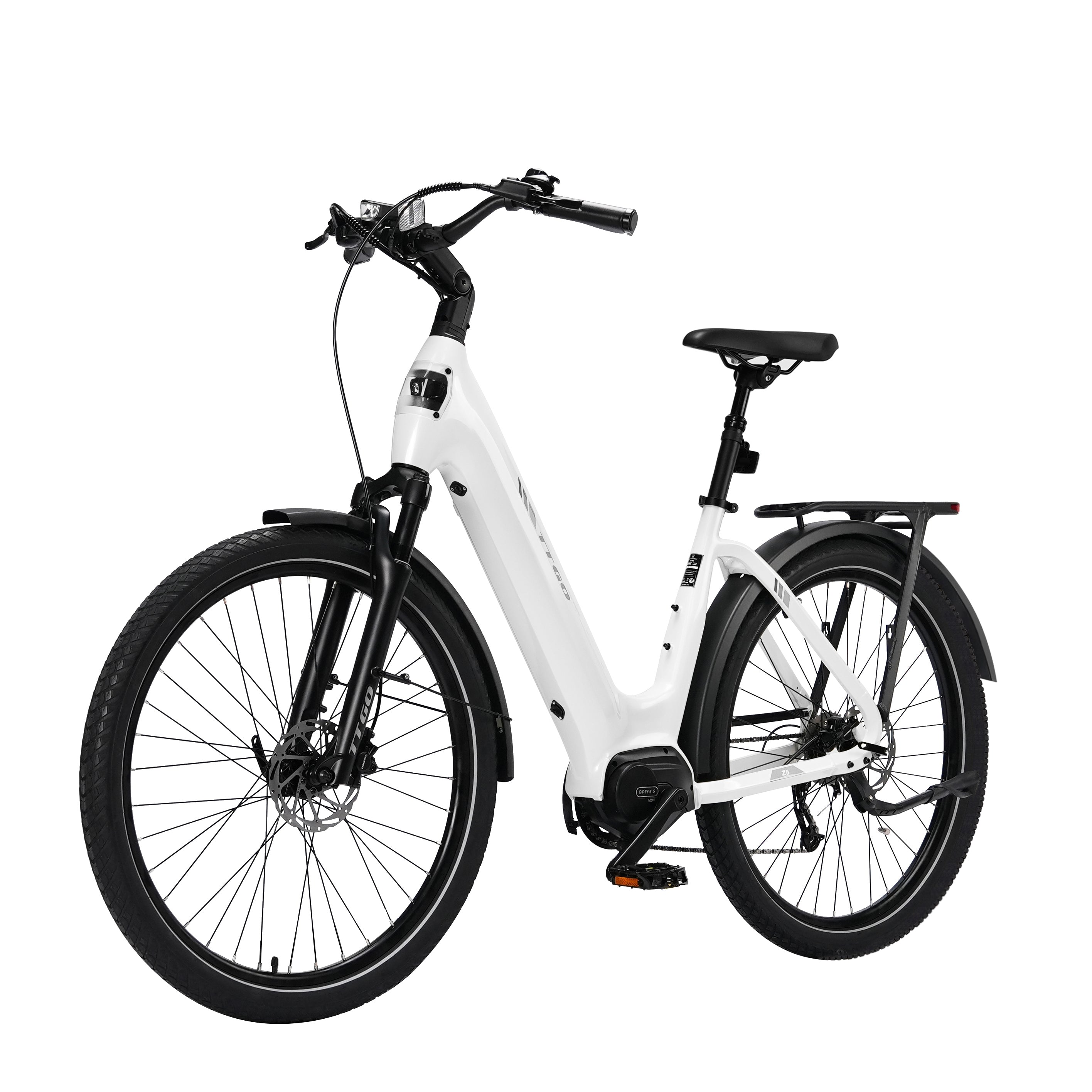 TTGO Z5 27.5" Mid-Drive City Electric Bike 250W 36V 18Ah