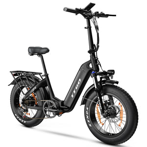 foldable adult electric bikes black