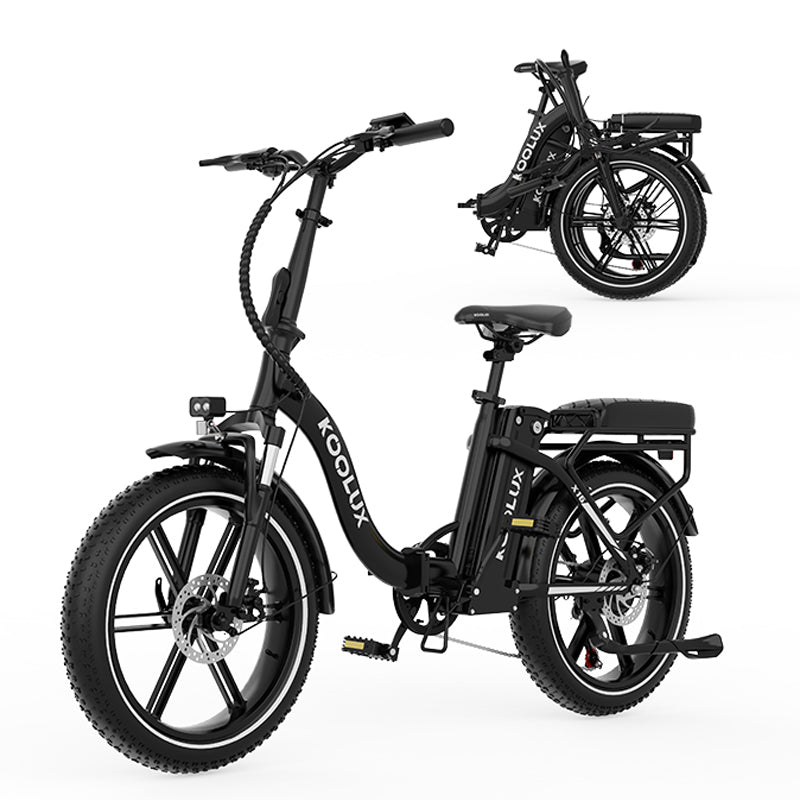 KOOLUX X16 Folding Fat Tire Electric Bike with Rear Rack
