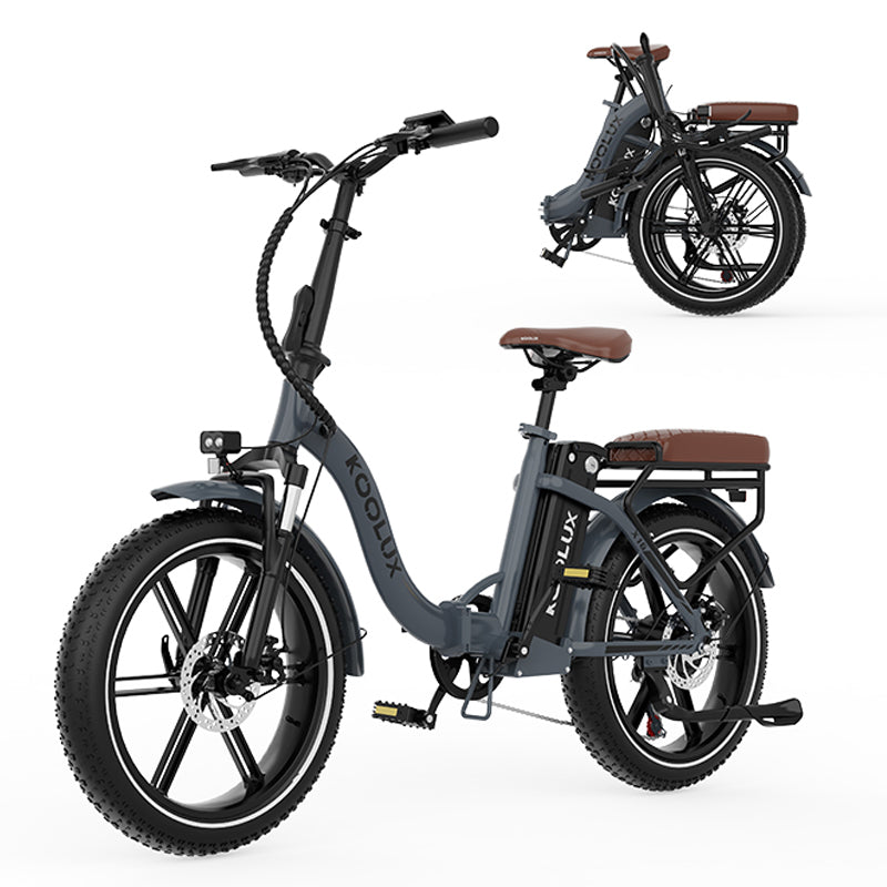 KOOLUX X16 Folding Fat Tire Electric Bike with Rear Rack
