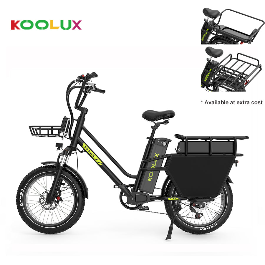 elektrofahrrad umsatzsteuer KOOLUX X8 48V 65Ah Cargo E-Bike 750W 20" Fat Tire 220KM Reichweite – Tabvelo