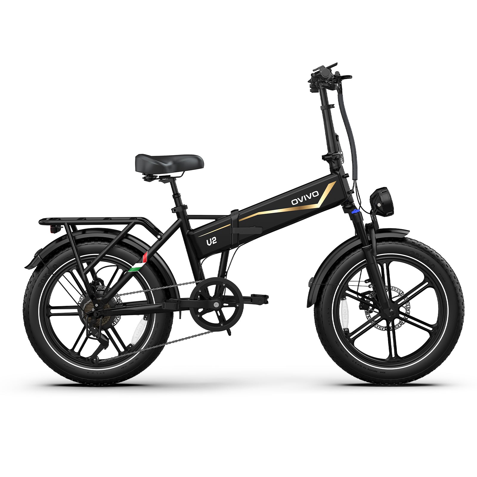 OVIVO V2 2.0 20" Folding Fat Tire Electric Bike 250W 48V 18Ah