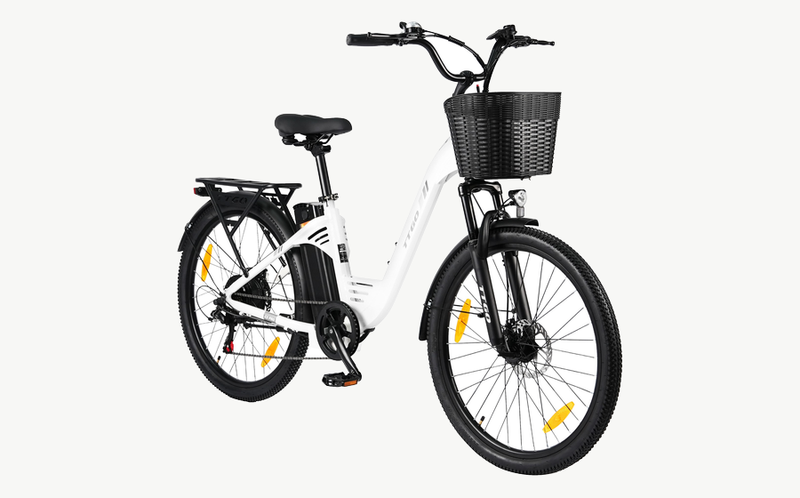 TTGO C2 Pro 26" Electric City Bike 36V 18Ah Shimano 7-Speed Up to 120KM Range
