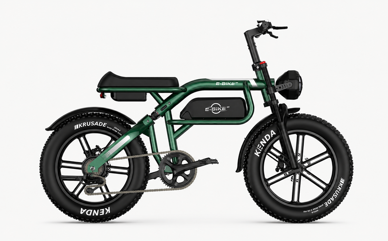 (NEW)1500W Moped Style Electric Bike C8 48V 20Ah with Hydraulic Suspension