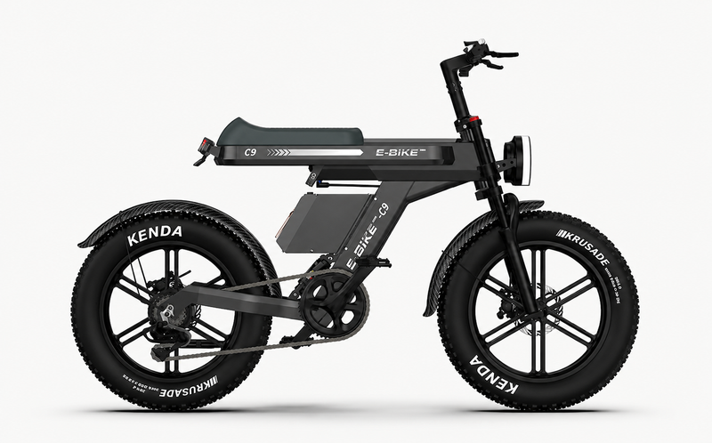 (NEW)C9 1000W Electric Bike – High Speed & Long Range Moped-Style E-Bike