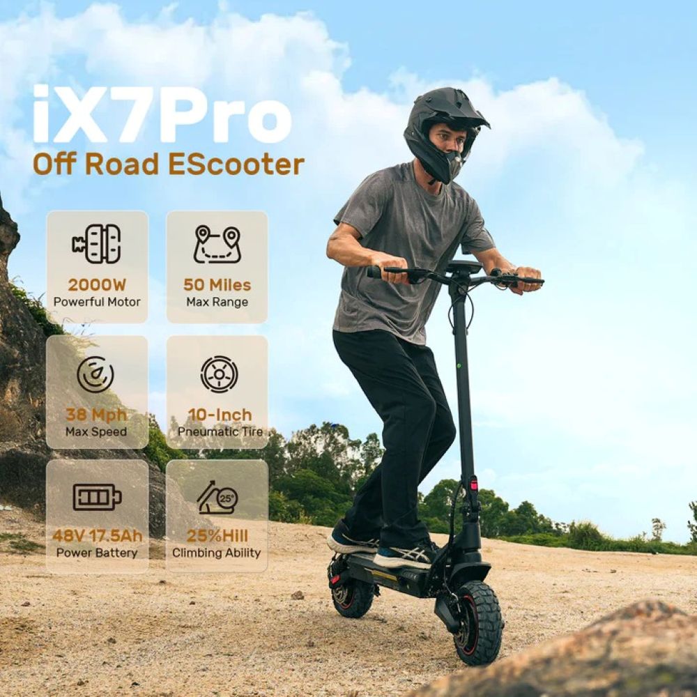 IScooter iX7Pro 2000w Trottinette électrique tout-terrain - Sport & Plein air IScooter iX7Pro 2000w Trottinette électrique tout-terrain - Sport & Plein air