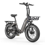TTGO F6 Boost 20" Folding Fat Tire Electric Bike with Optional Front and Rear Baskets