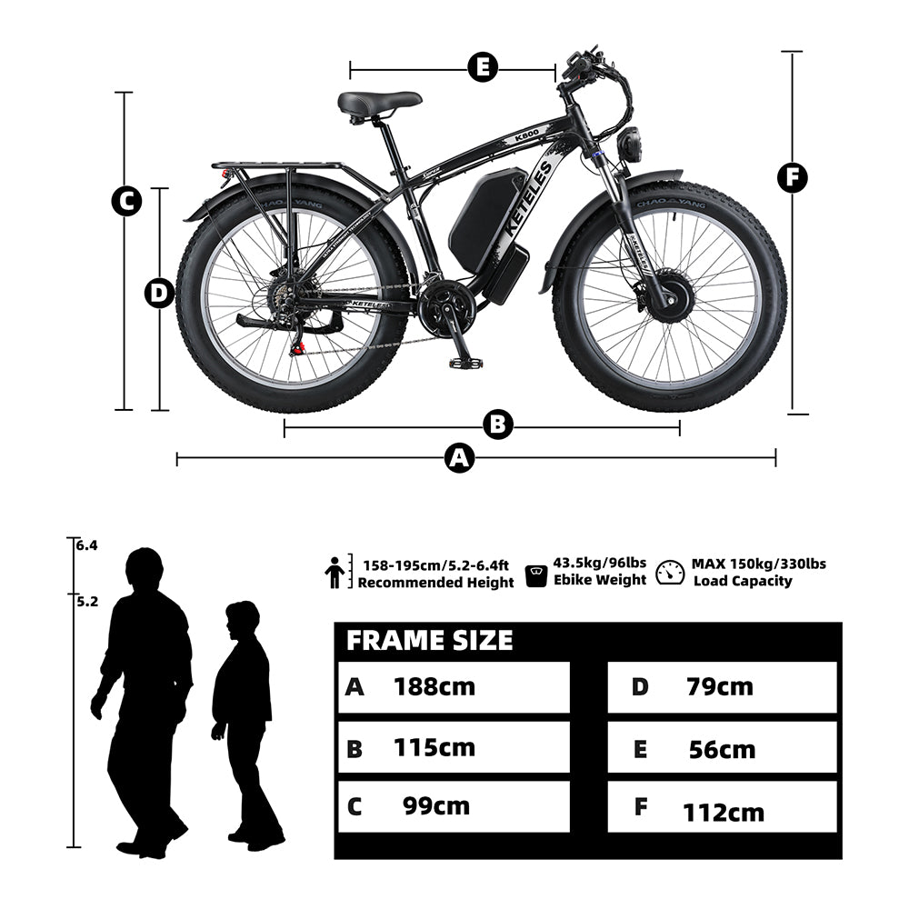 KETELES K800 E-Bike Siz
