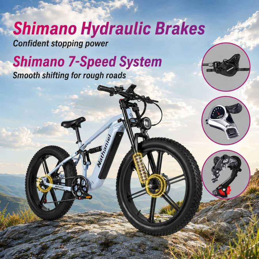 Hydraulic Brakes and 7-Speed Gears