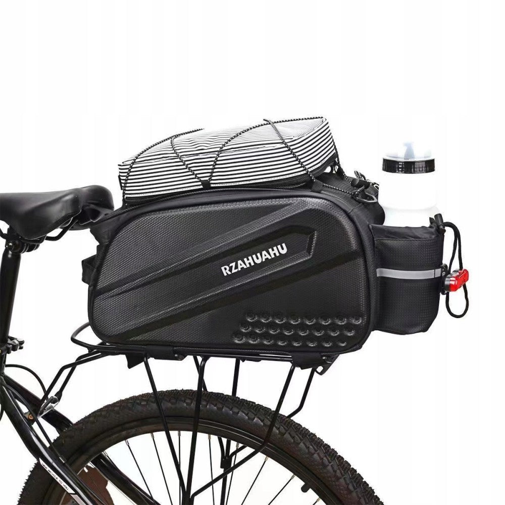 Hard Shell Bike Bag on bike Rack 