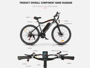 Samebike Electric Bike SY26-II Black Size