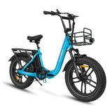 Samebike C05 Pro Step-through Foldable Electric bike cyan