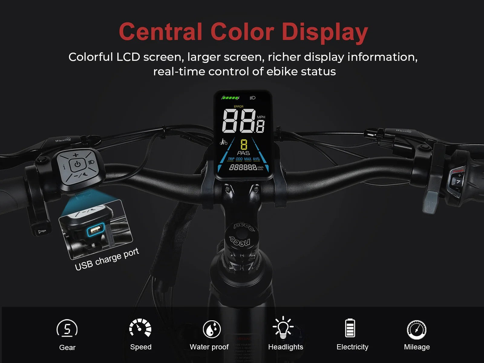 Samebike RS-A01 Pro T City Electric Bike Color Display