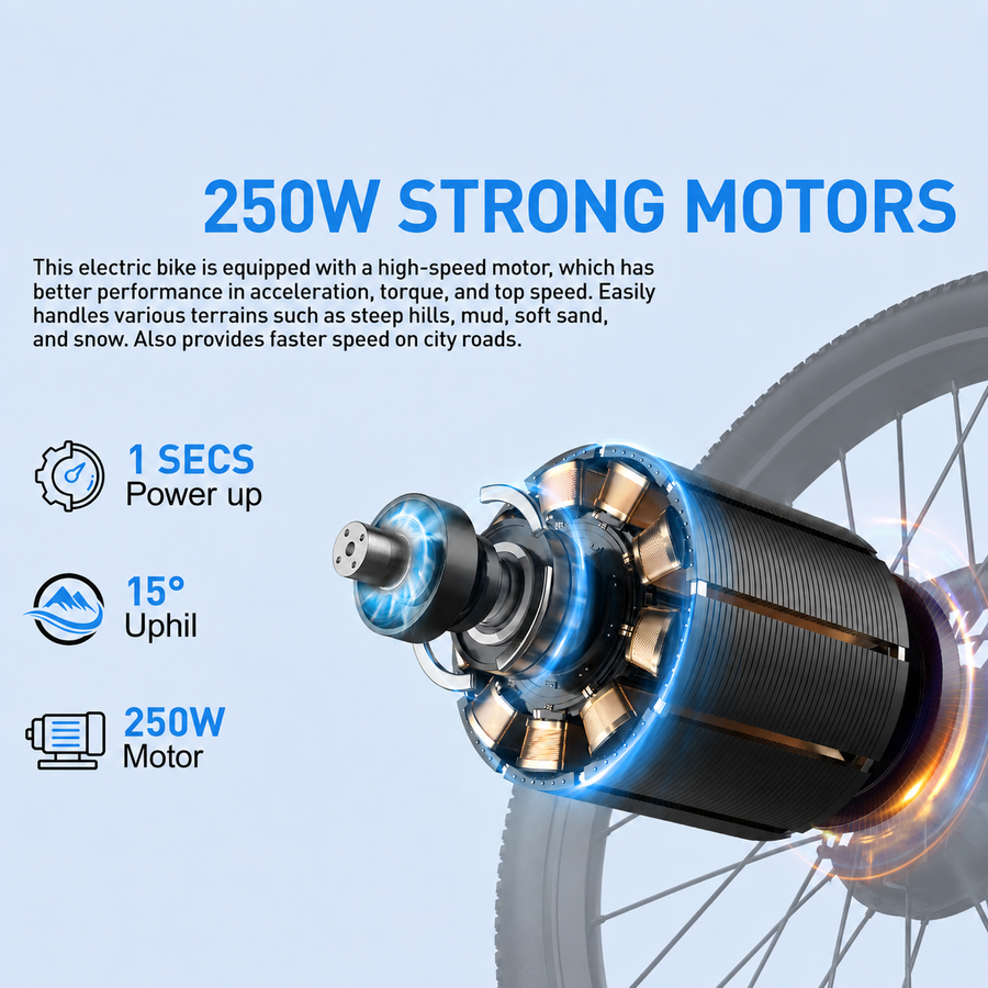 250W Motor, 25KM/H Speed