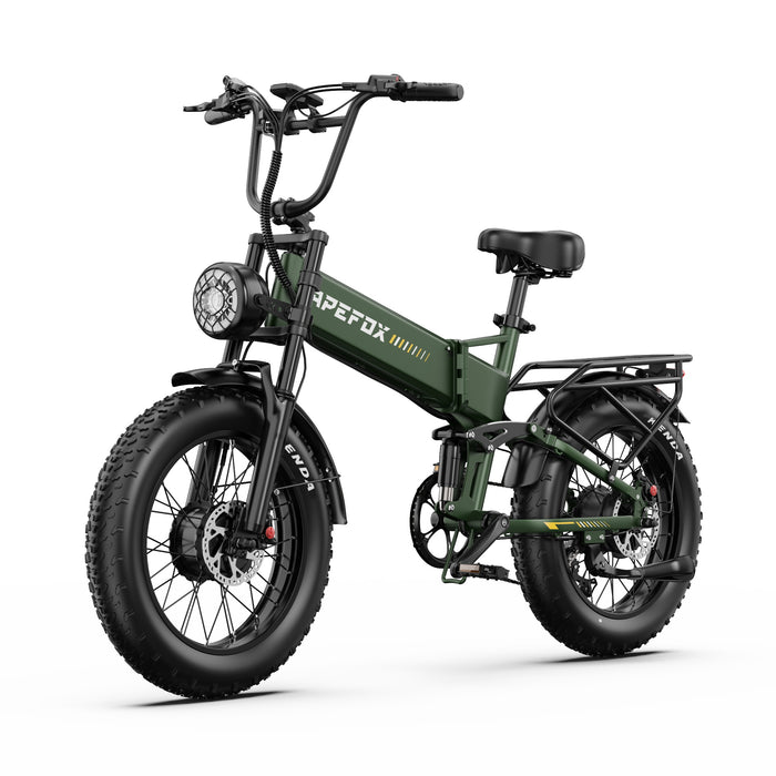 APEFOX RH20 20" Folding Fat Tire Electric Bike Dual 750W