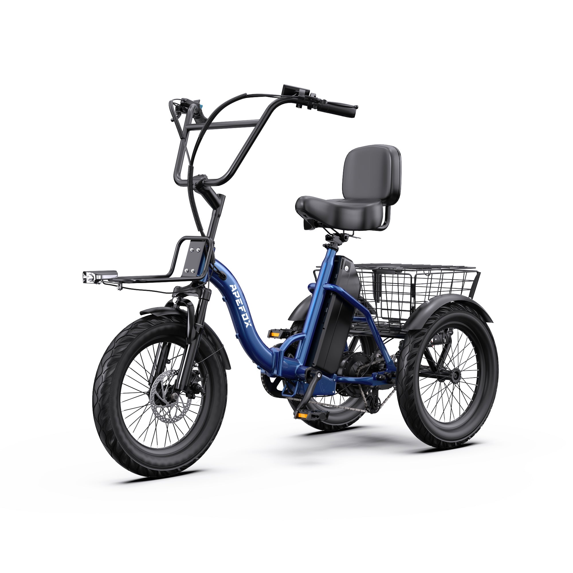 APEFOX RH30 Folding Electric Trike with Rear Cargo Basket