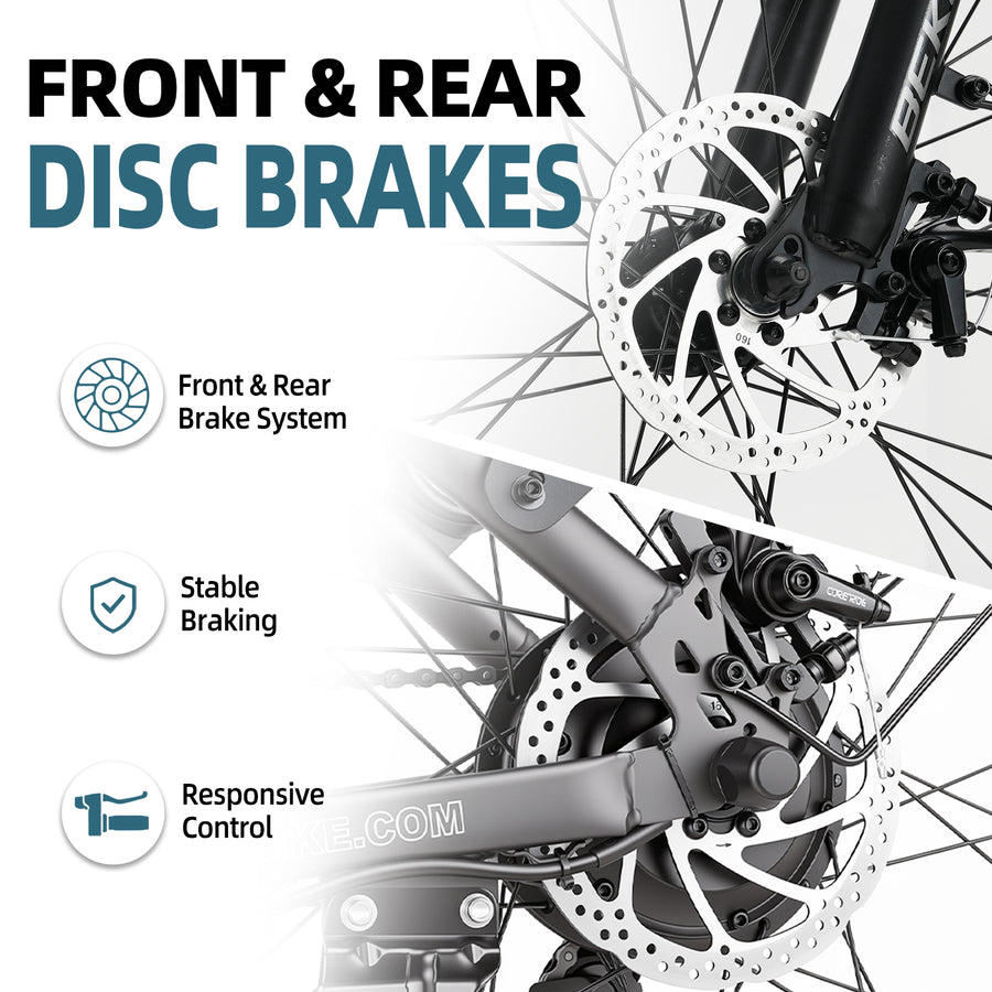 Front & Rear Disc Brakes