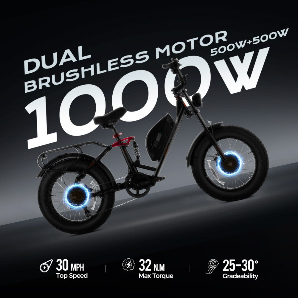 eahora dual motor electric mountain bike, eahora ebikes