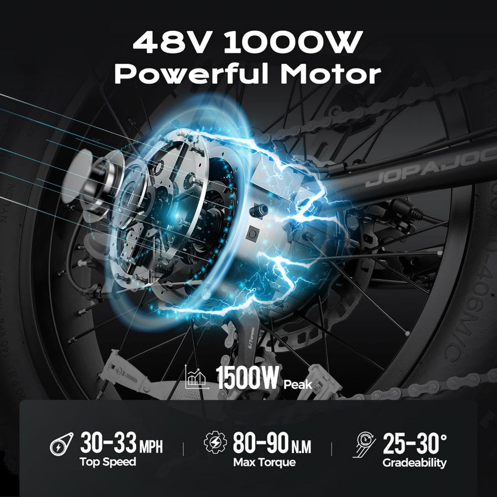 1000W full suspension system of the eahora electric bike