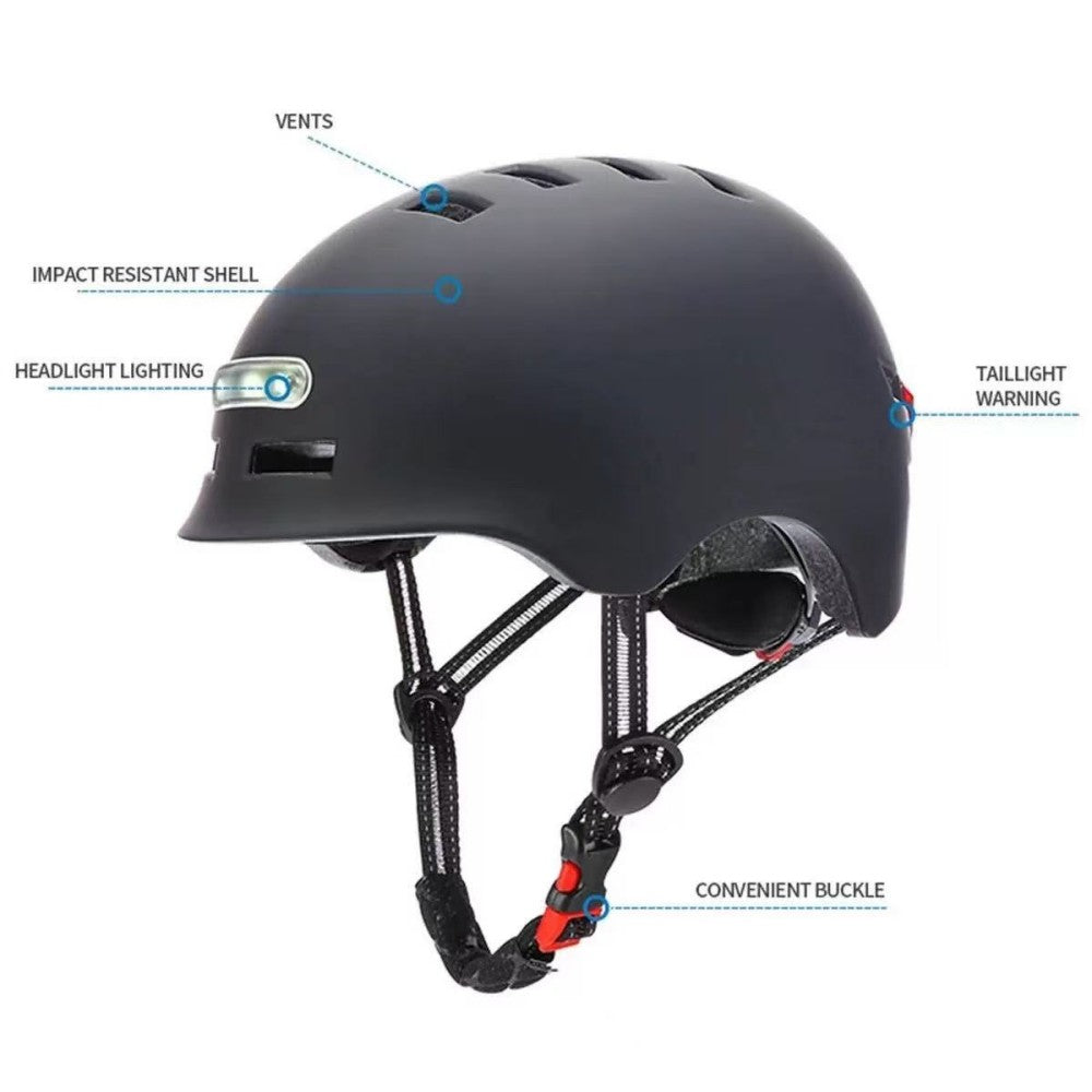 electric bike helmet led