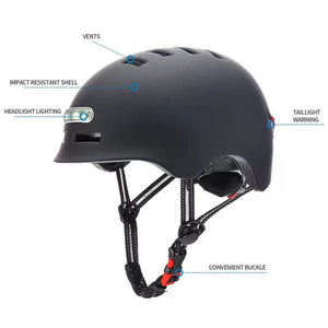 electric bike helmet led