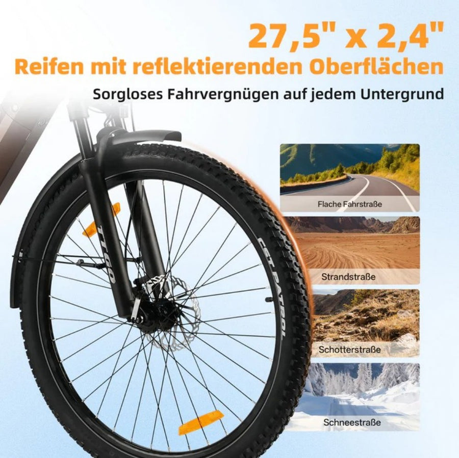 27.5" × 2.4" Reflective Tires