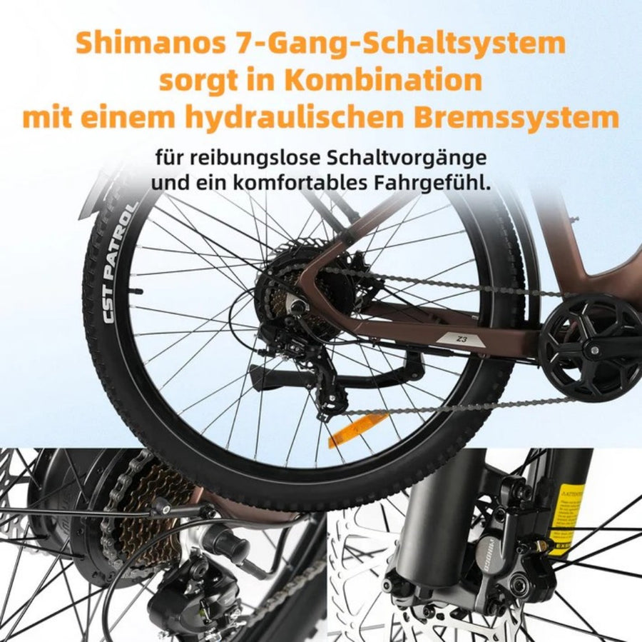Shimano 7-Speed & Hydraulic Brakes