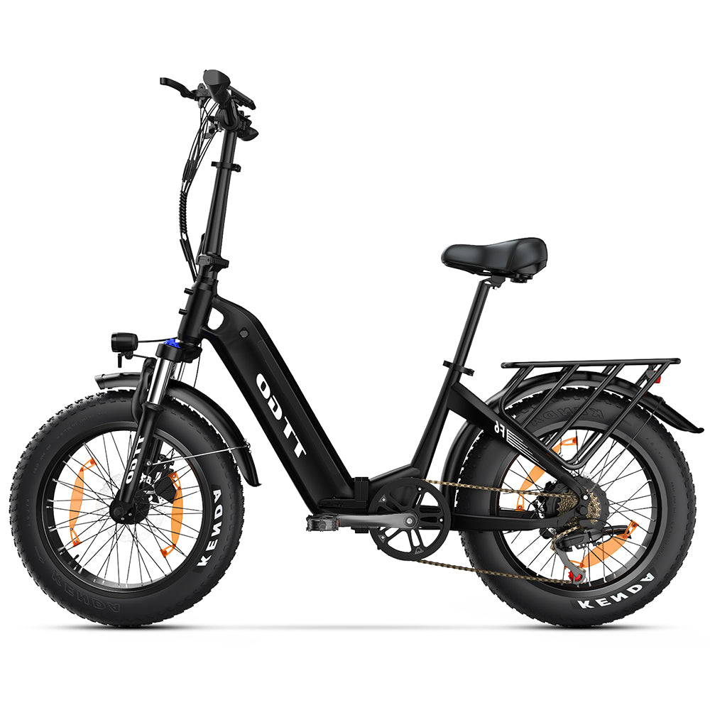 foldable adult electric bike black