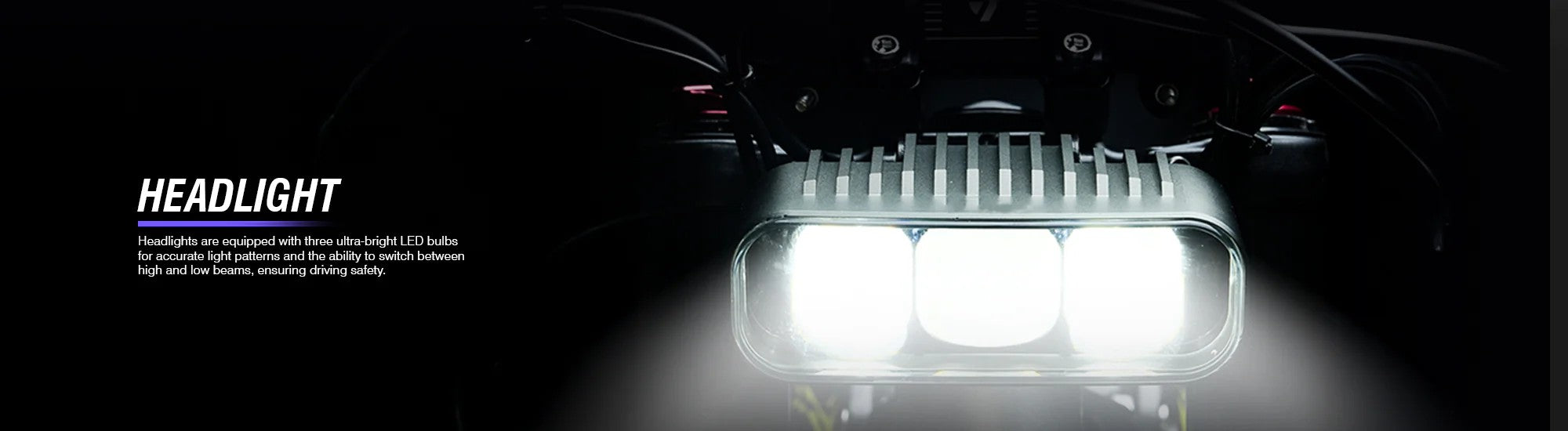 headlight of 79bike electric dirt bikes​
