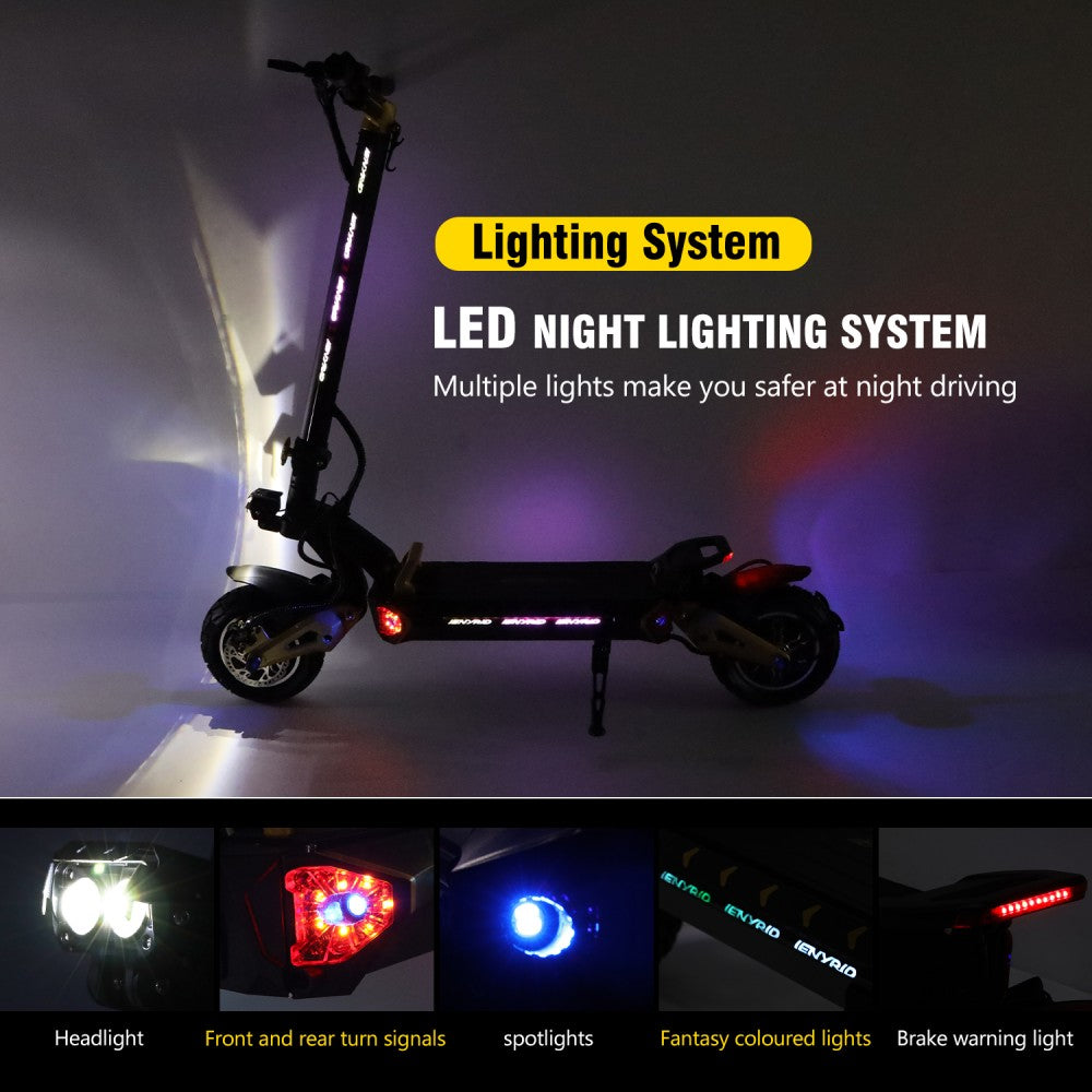iE ES60 electric scooter with light system