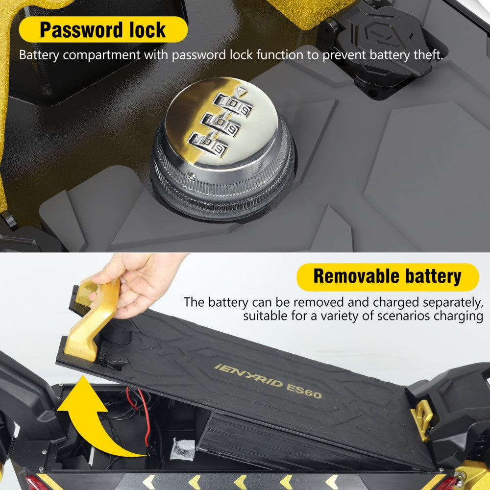 iE-ES60 electric scooter with removable battery