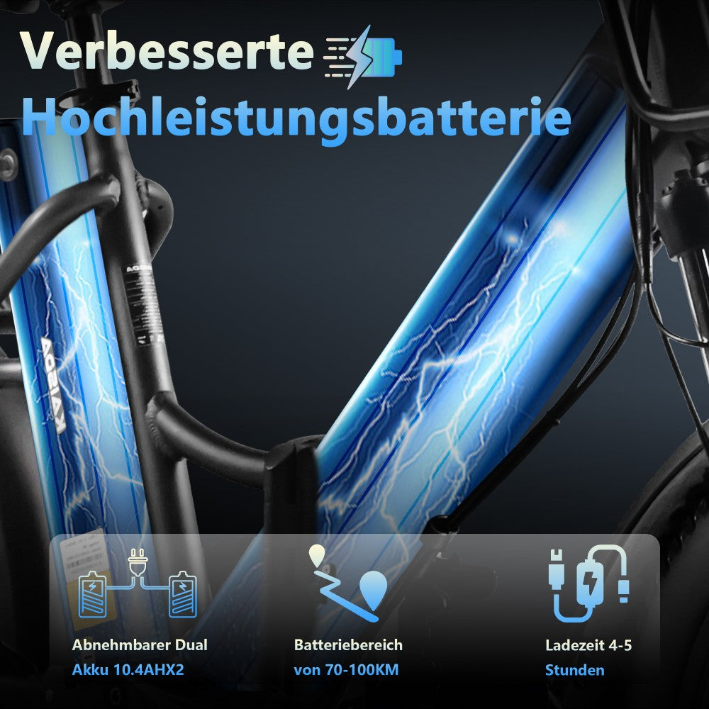 kaisda k201 electric bike, 20.8Ah Battery
