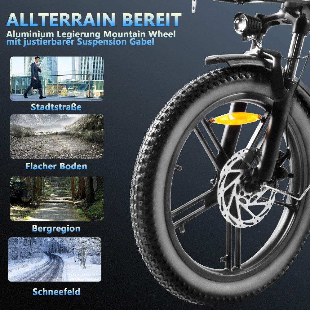 kaisda k201 electric bikes, 20inch fat tire