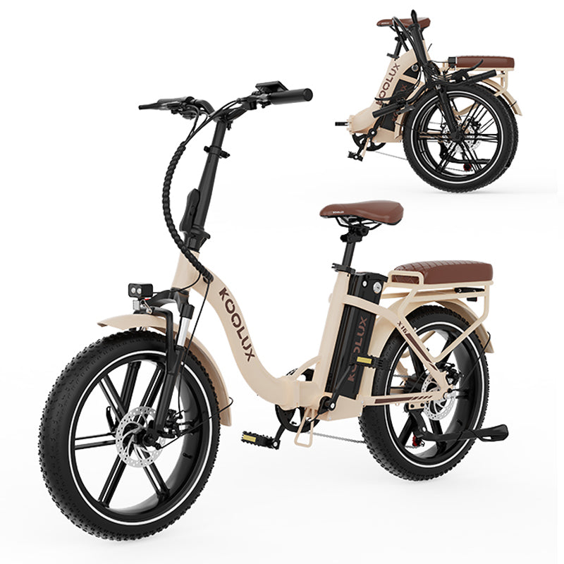KOOLUX X16 Folding Fat Tire Electric Bike with Rear Rack