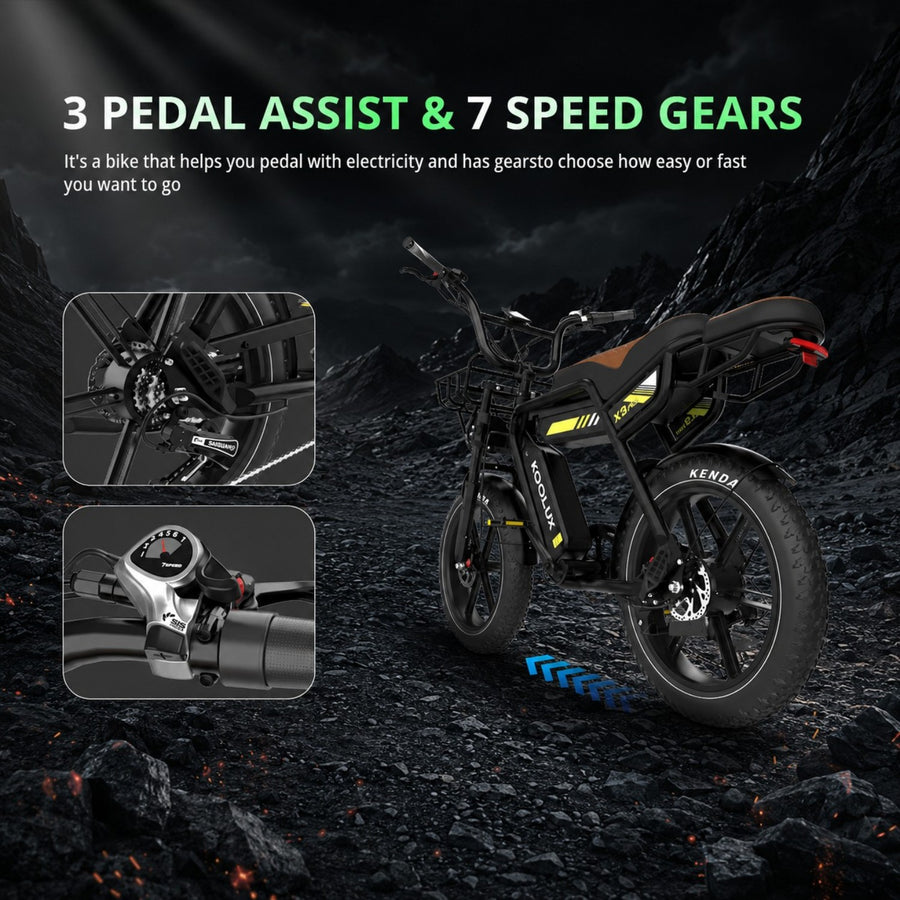 Pedal Assist & 7-Speed Gears