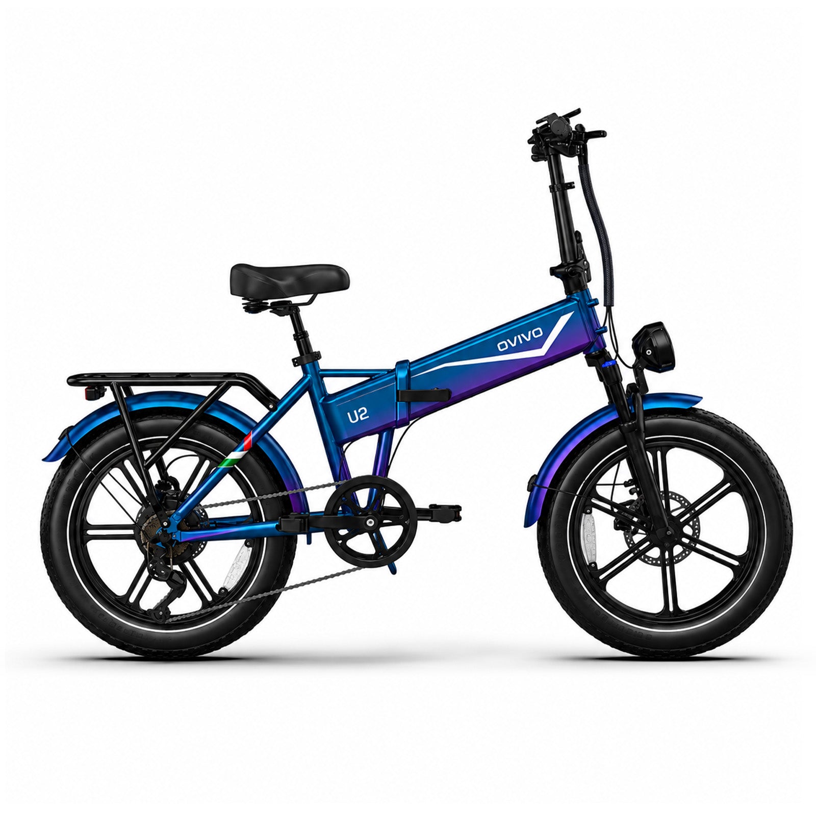 OVIVO V2 2.0 20" Folding Fat Tire Electric Bike 250W 48V 18Ah