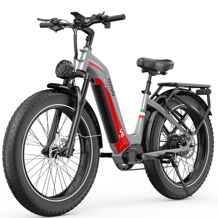 OVIVO V6 PRO 26" Fat Tire Electric Mountain Bike 250W 48V 20Ah