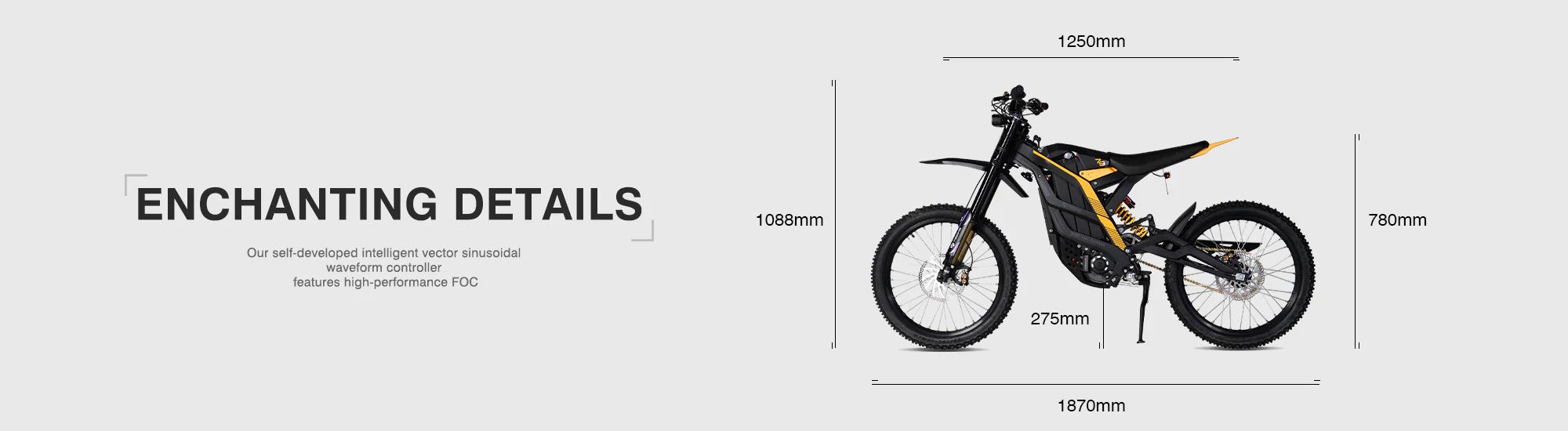 size of 79bike electric dirt bikes​